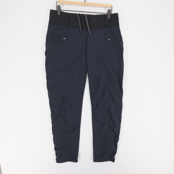 prAna Pants - Prana Koen Pants Womens M Black Mid Rise Hiking Travel Stretch Cinch Hem